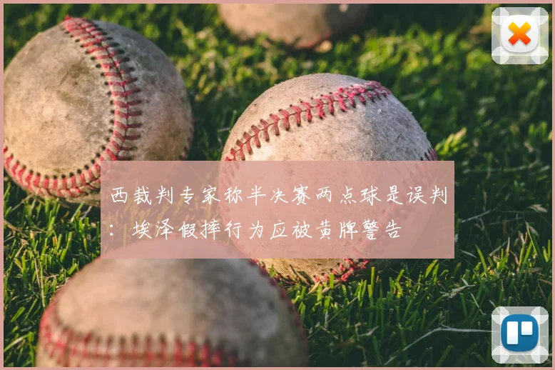 西裁判专家称半决赛两点球是误判：埃泽假摔行为应被黄牌警告